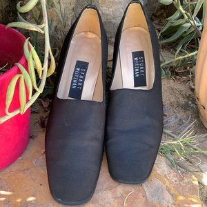 Stuart Weitzman Black Chunky Heels EUC Size 9